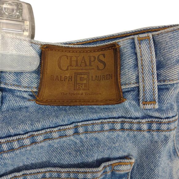 Vintage 90s Chaps Ralph Lauren Men's 38x32 Stone Wash Straight Leg Jeans Relaxed - Picture 8 of 9
